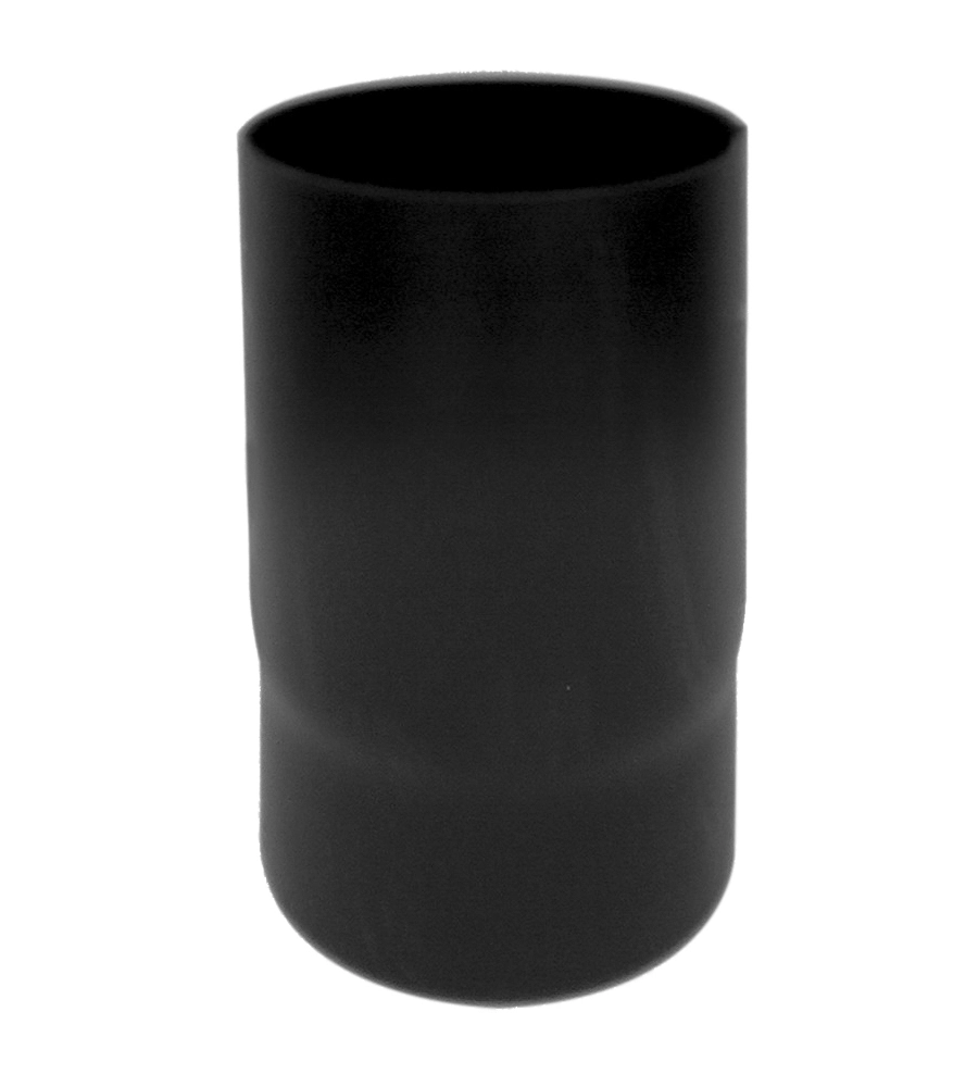 TUBO DIRITTO 0,25 MT LEGNA NERO SMALTATO, 120 MM