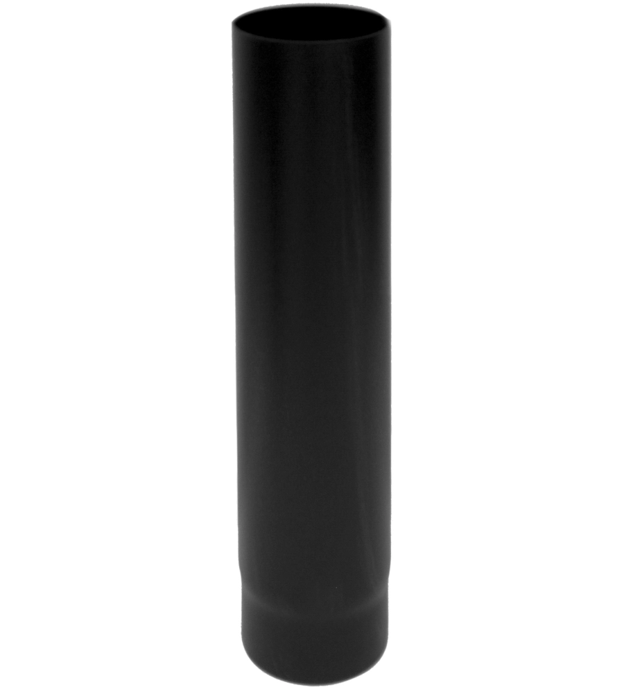 TUBO DIRITTO 1MT LEGNA NERO SMALTATO, 150 MM