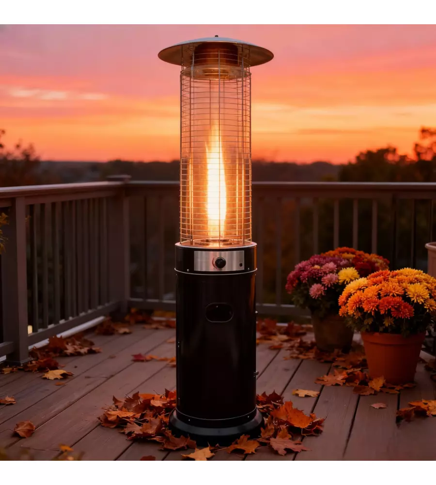 FUNGO RISCALDANTE DA ESTERNO A GAS GPL QLIMA NERO 11000 W