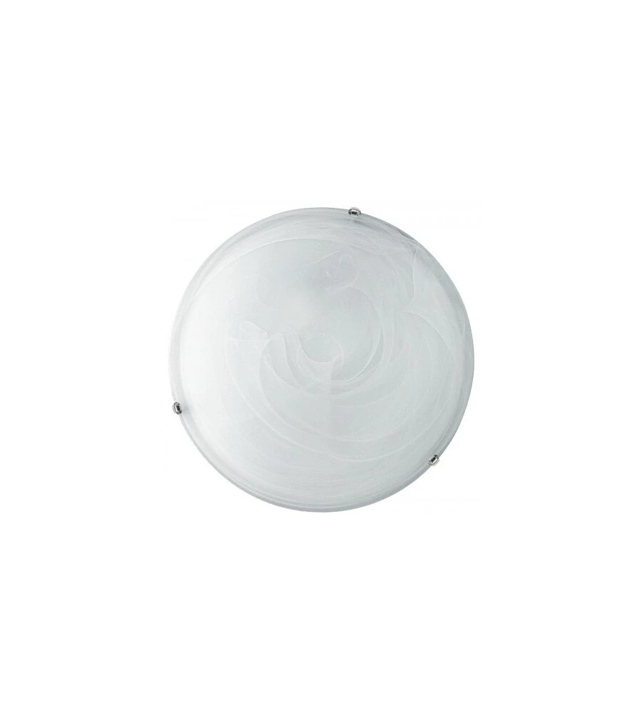 PLAFONIERA "DUNA" Ø 30 CM IN VETRO BIANCO, 1x60 W