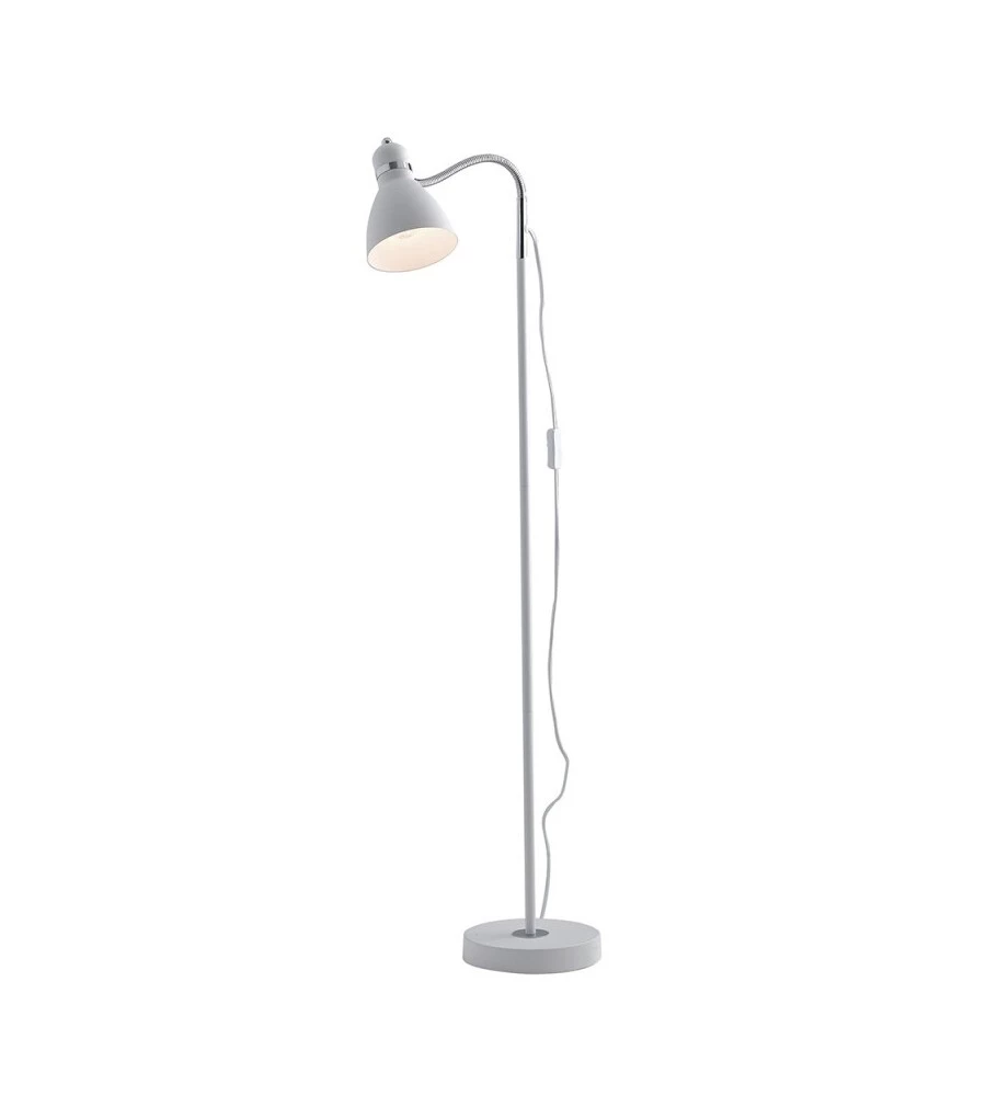 PIANTANA MODERNA "PEOPLE" IN METALLO BIANCO 1XE27 40W