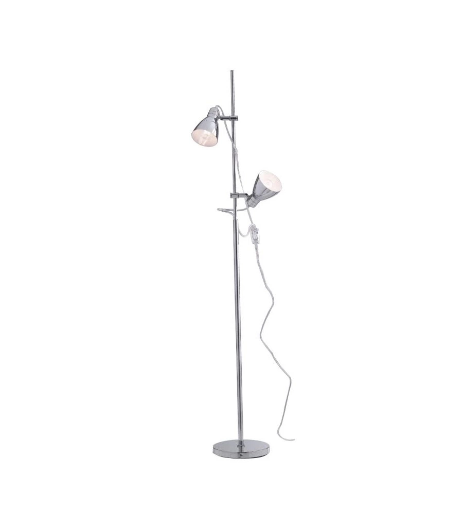 PIANTANA "LEMONDE" METALLO CROMATO CON PARALUMI ORIENTABILI, 40W