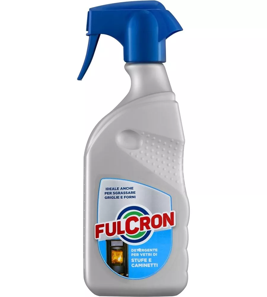 DETERGENTE VETRI PER CAMINETTI E STUFE "FULCRON CASA", FORMATO 500 ML