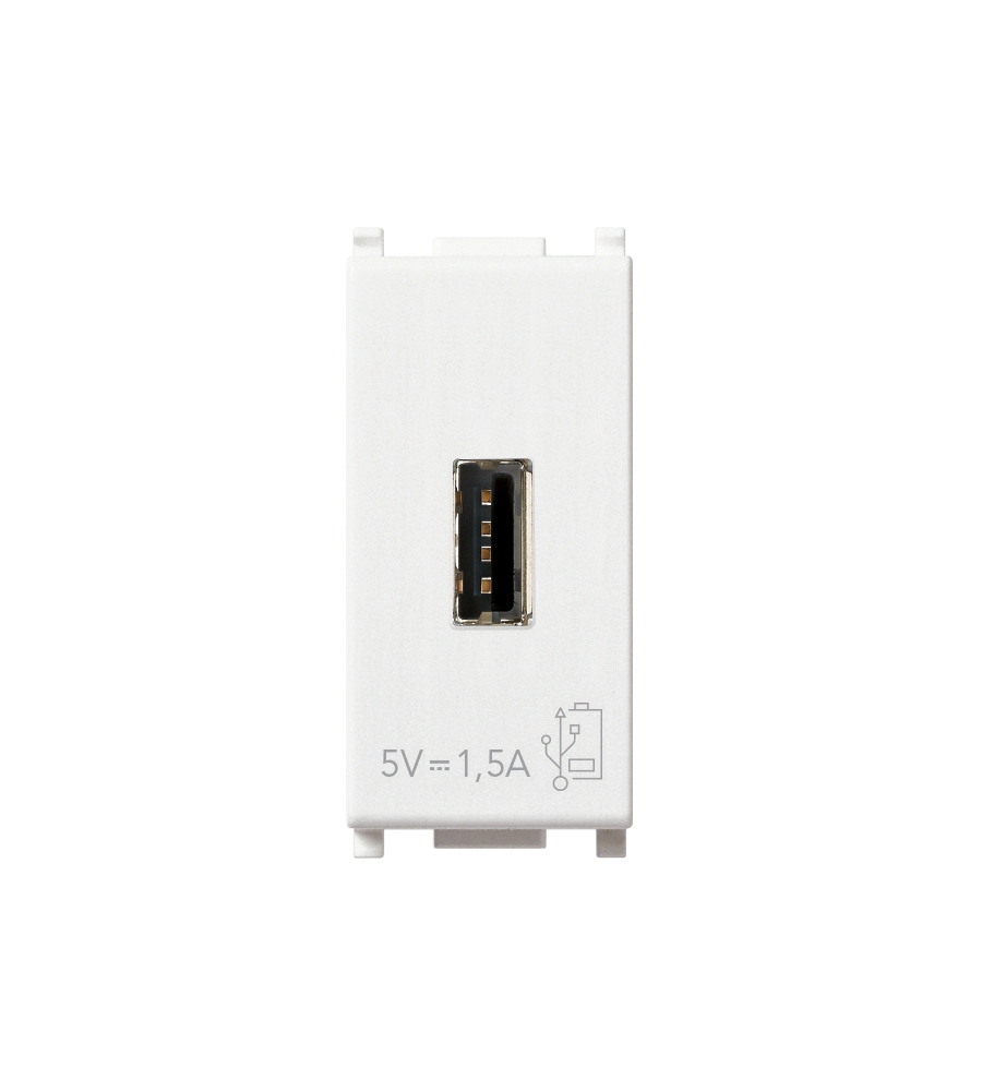UNITA ALIMENTAZIONE USB 1M 5V 1.5A BIANCO PLANA - VIMAR