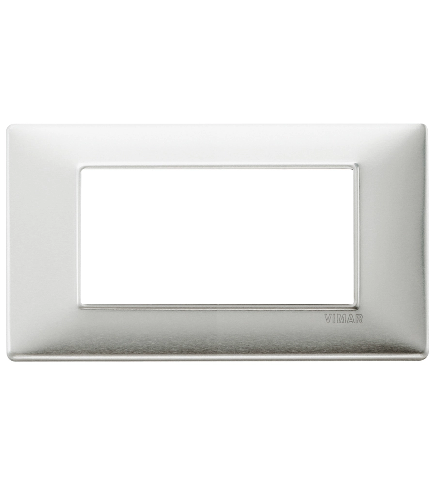 PLACCA 4M ALLUMINIO SPAZZOLATO PLANA - VIMAR