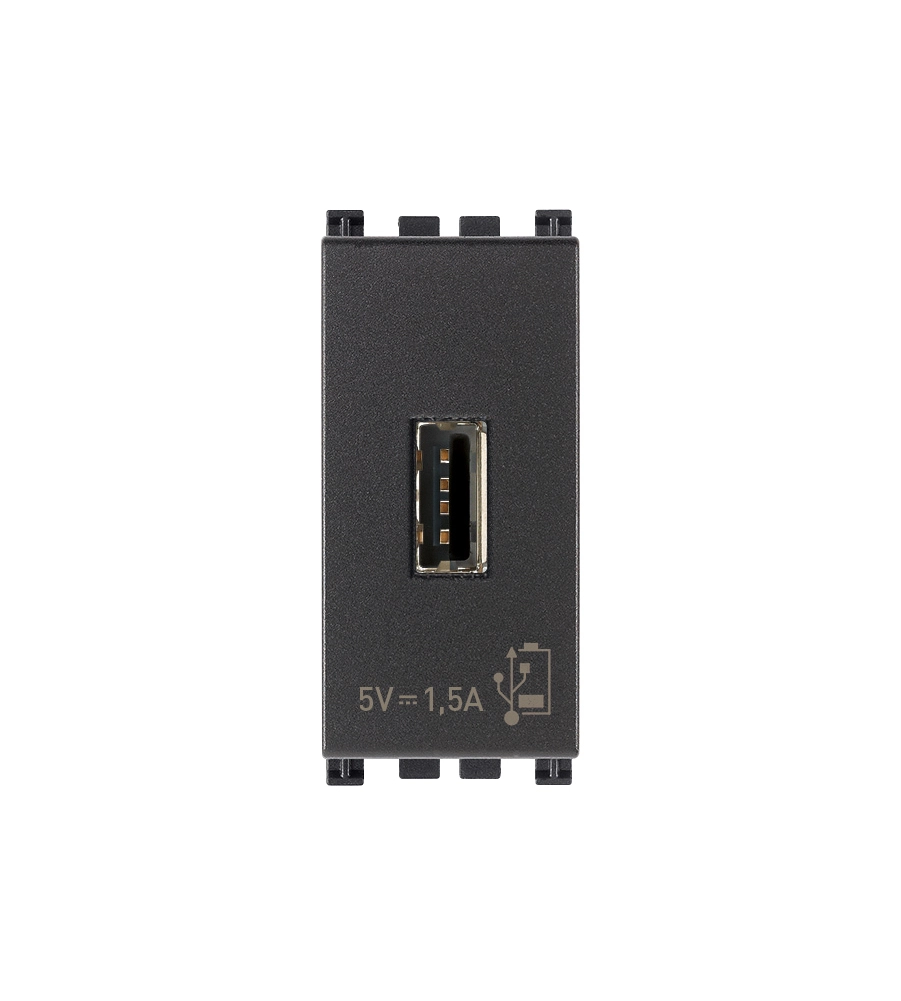 UNITA ALIMENTAZIONE USB 1M 5V1,5A GRIGIO ARKÉ - VIMAR