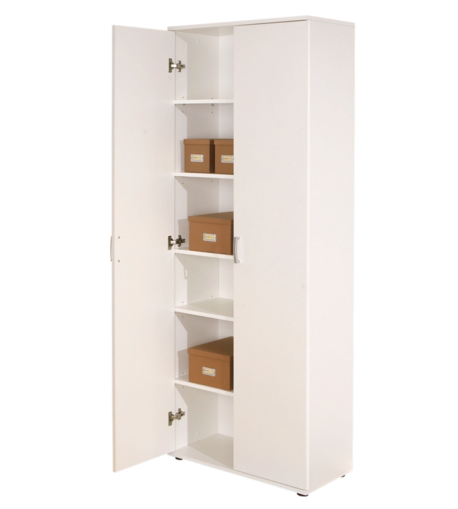 ARMADIO 2 ANTE BATTENTI BIANCO 70X189X34 CM