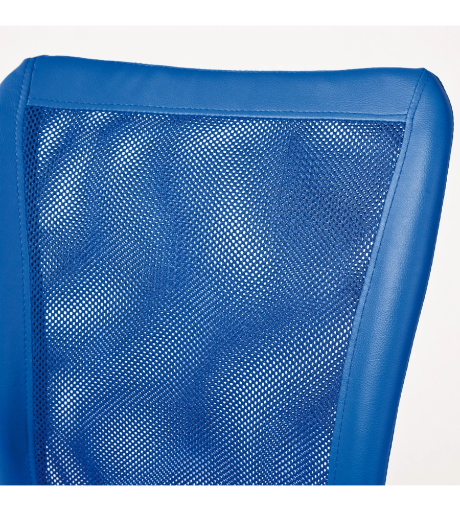 SEDIA UFFICIO IN TESSUTO CON RUOTE, BLU