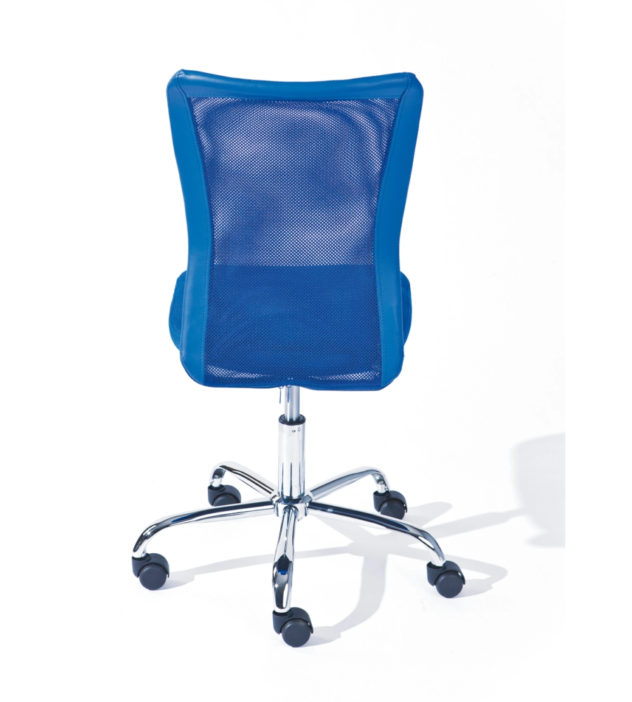 SEDIA UFFICIO IN TESSUTO CON RUOTE, BLU