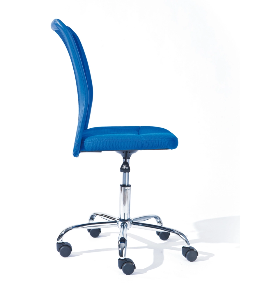 SEDIA UFFICIO IN TESSUTO CON RUOTE, BLU