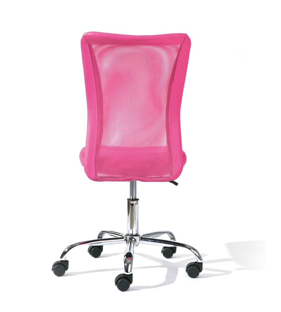 SEDIA UFFICIO IN TESSUTO CON RUOTE, FUXIA