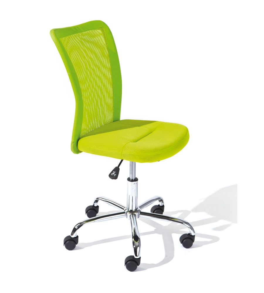 SEDIA UFFICIO IN TESSUTO CON RUOTE, VERDE
