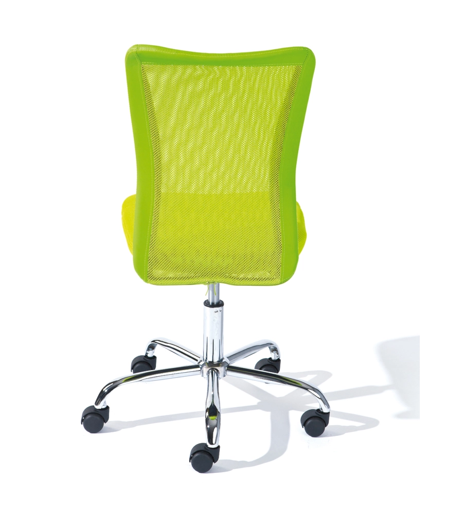 SEDIA UFFICIO IN TESSUTO CON RUOTE, VERDE