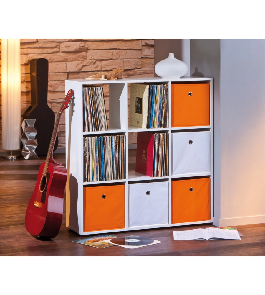 LIBRERIA "CABOTO" CON 9 SCOMPARTI, 104,5X109X33 CM