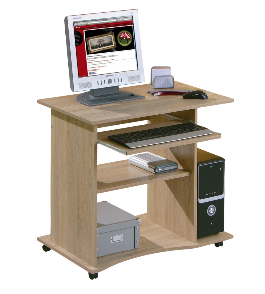 MINI UFFICIO IN ROVERE - CON RUOTE