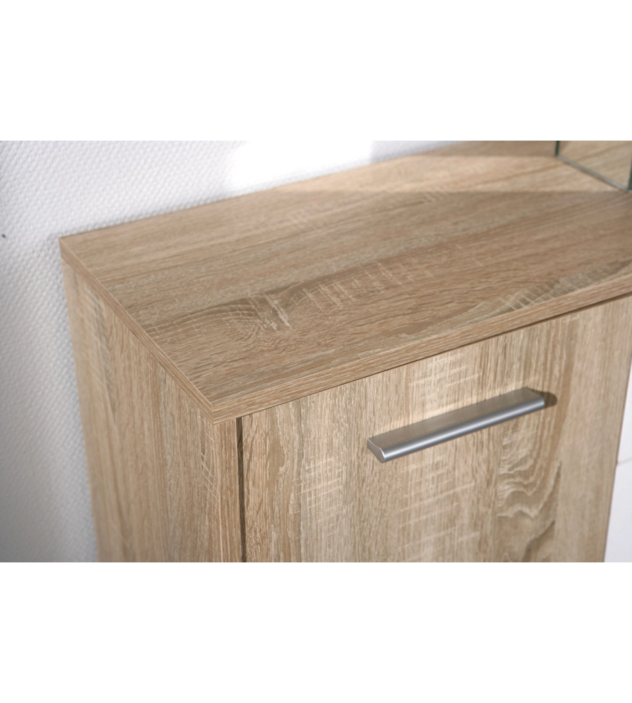 CREDENZA BUFFET 2 CASSETTI E 5 ANTE ROVERE E BIANCO, 115X30X77 CM