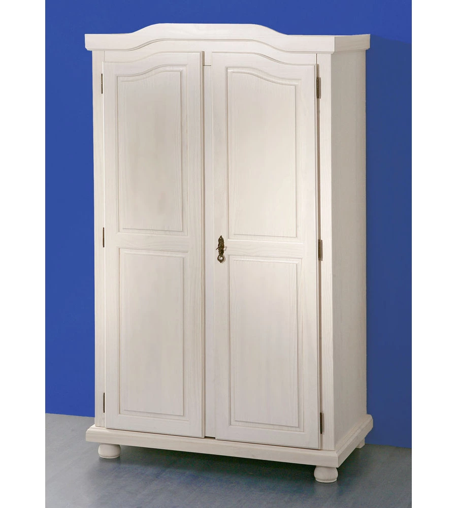 ARMADIO 2 ANTE PINO MASSELLO BIANCO, 104x56x180 CM