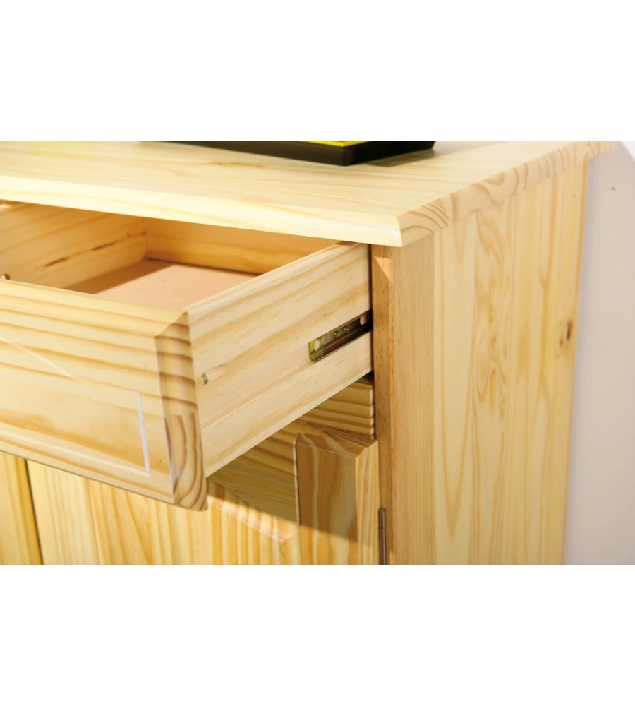 BUFFET 2 ANTE+ 2 CASSETTI IN PINO MASSELLO, 88X87X43 CM