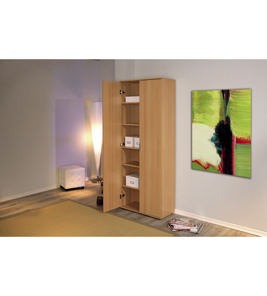 ARMADIO 2 ANTE FAGGIO, 70x34x189H CM