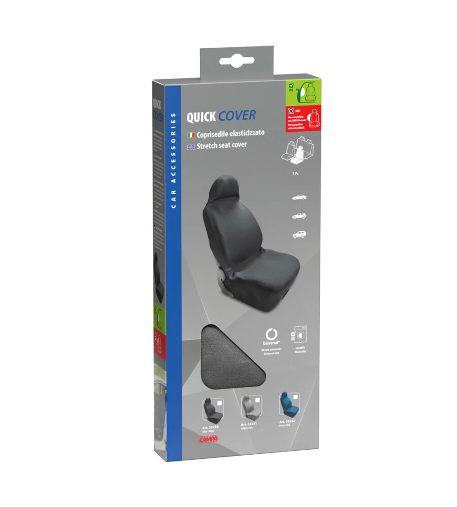 COPRISEDILE ANTERIORE LAMPA "QUICK COVER" GRIGIO