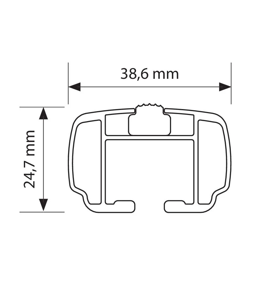 COPPIA BARRE PORTATUTTO IN ALLUMINIO HELIO - M - 120 CM  N15075