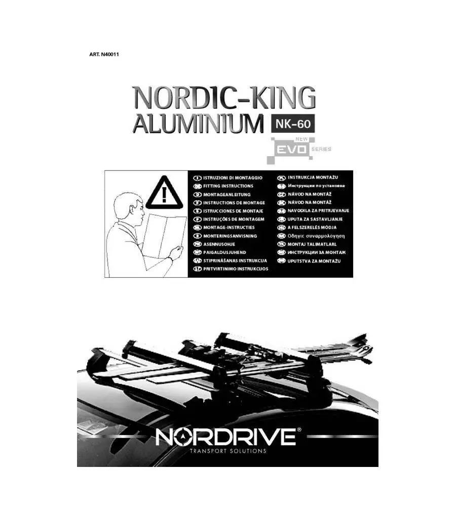 COPPIA PORTASCI NORDIC-KING EVO ALUMINIUM NK-60  N40011 - NORDRIVE