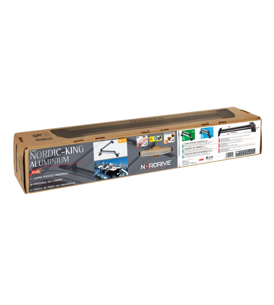 COPPIA PORTASCI NORDIC-KING EVO ALUMINIUM NK-60  N40011 - NORDRIVE