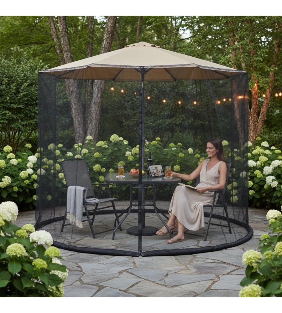 ZANZARIERA PER OMBRELLONE EUROGARDEN CON ZIP 3X3 M