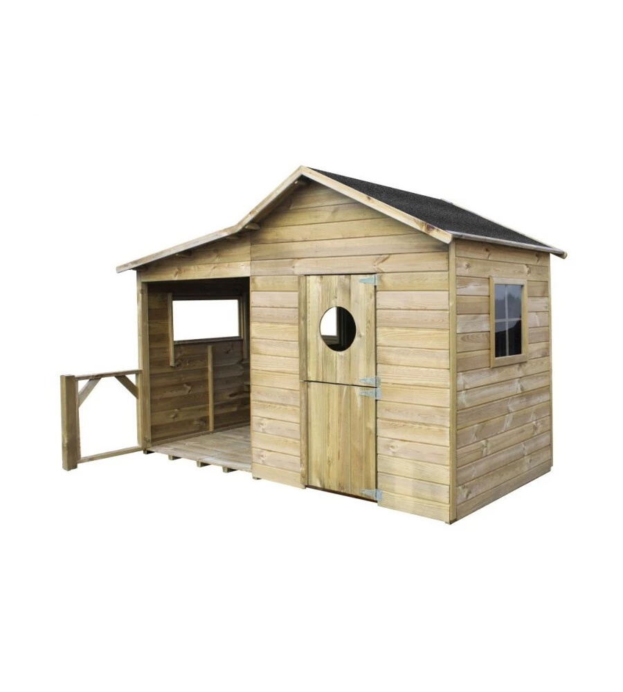 CASETTA DA GIARDINO PER BAMBINI IN LEGNO DOMUS "ELA" 240X125X173 CM