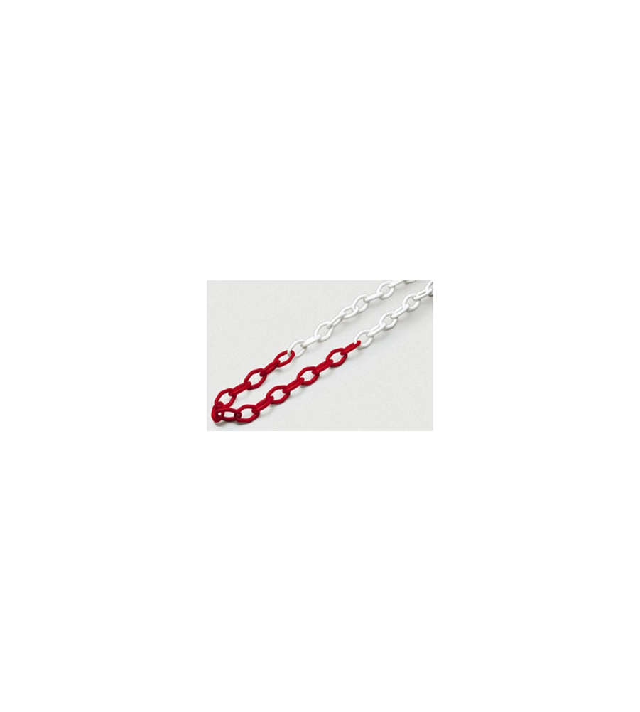 CATENA SEGNALETICA - BIANCO/ROSSO - 5 MT.