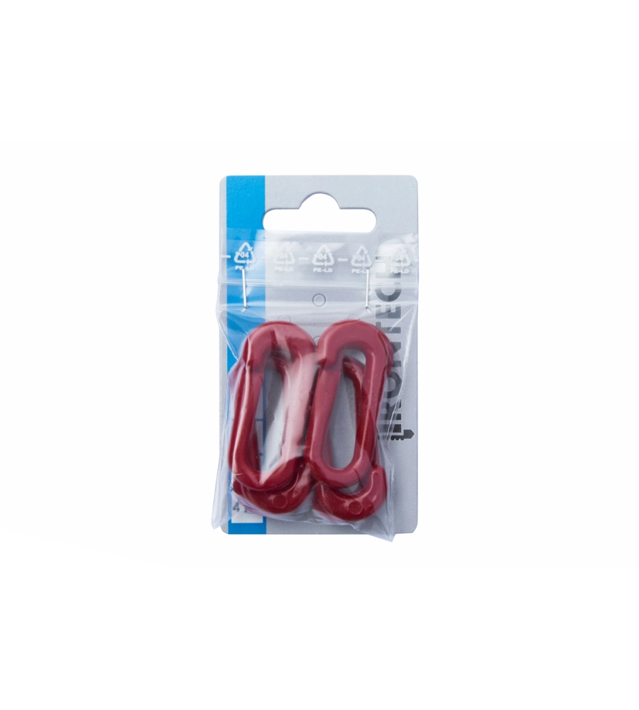 FALSA MAGLIA Ø 6 MM. IN PLASTICA ROSSA 4 PZ.