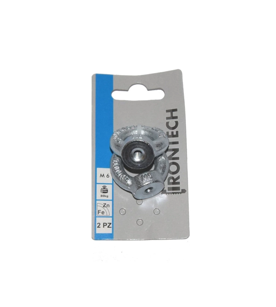 GOLFARE FEMMINA CON FILETTO METRICO, ZINCATI M6 - 2 PZ.