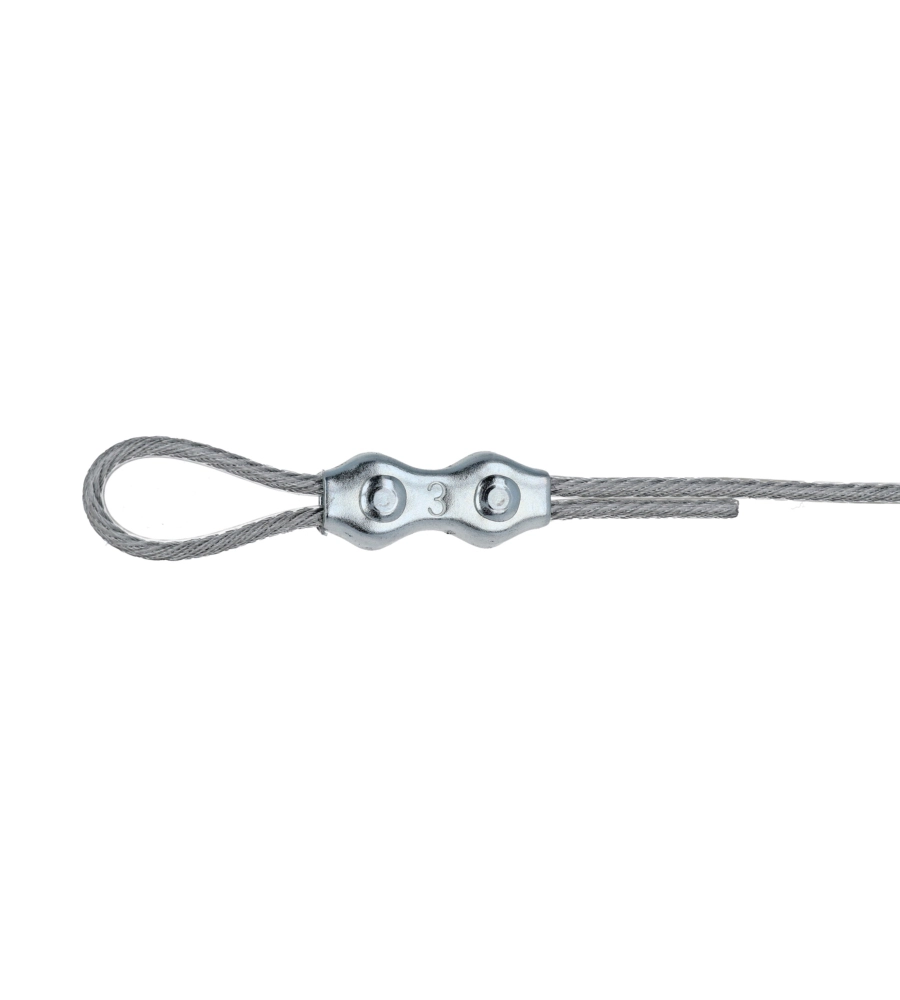 MORSETTO DUPLEX PER FUNI Ø 3 MM. IN ACCIAIO ZINCATO