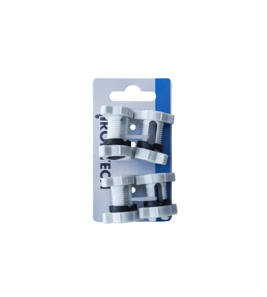 MORSETTO PER CAVI "BLOCK FIX" IN NYLON BIANCO 4 PZ.