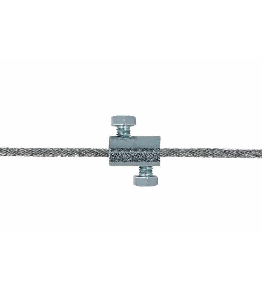 MORSETTO SERRACAVI Ø 4,5 MM. IN FERRO ZINCATO 2 VITI LATERALI 4 PZ.