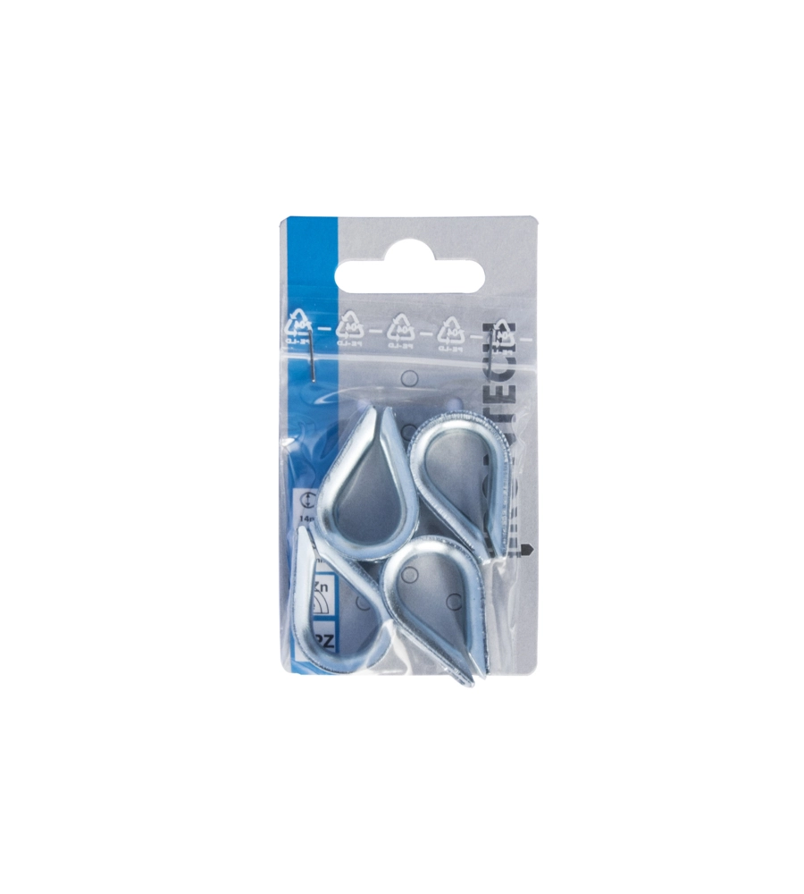 REDANCE PER FUNI Ø 5 MM. IN ACCIAIO ZINCATO 4 PZ.