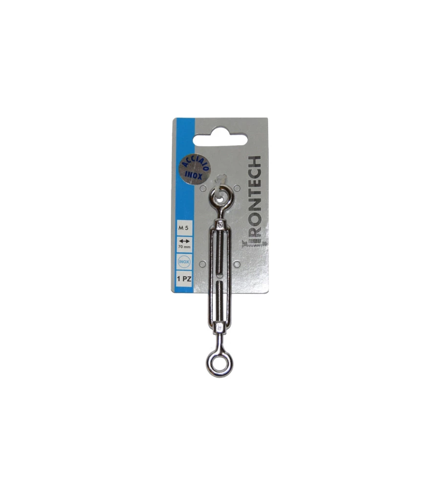 TENDITORE A 2 OCCHI M5 MM. IN ACCIAIO INOX A4 - AISI 316