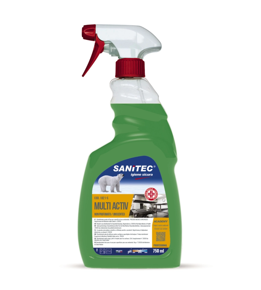 DISINFETTANTE PRONTO ALL'USO "MULTI ACTIV" - 750 ML.