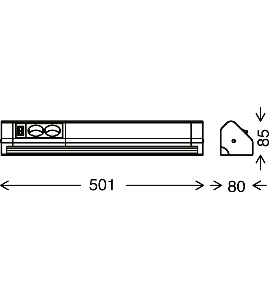 SOTTOPENSILE LED BIANCO 50 CM, 10W