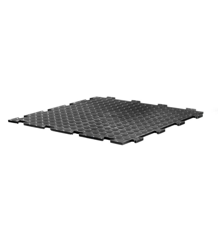 PIASTRELLA DA ESTERNO IN PVC AD INCASTRO COLORE NERO, 500x500x8 MM