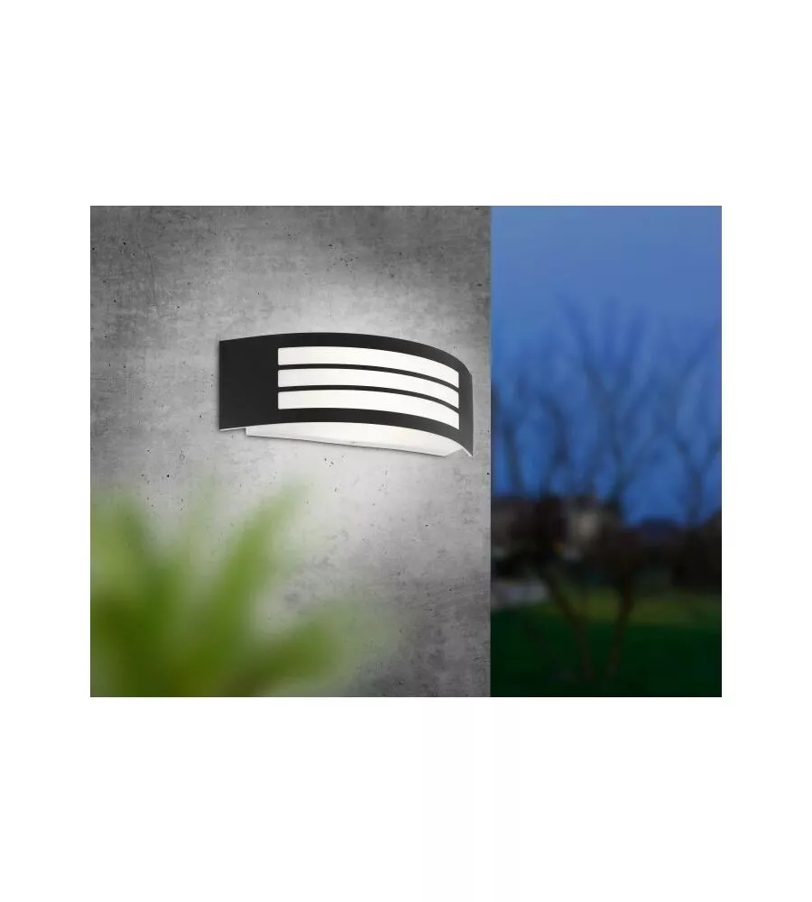 APPLIQUE LED DA ESTERNO EGLO "LEIROS" NERO 25W