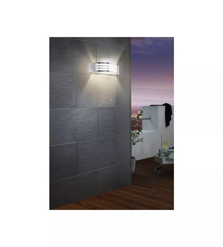 APPLIQUE LED DA ESTERNO EGLO "LEIROS" GRIGIO 25W