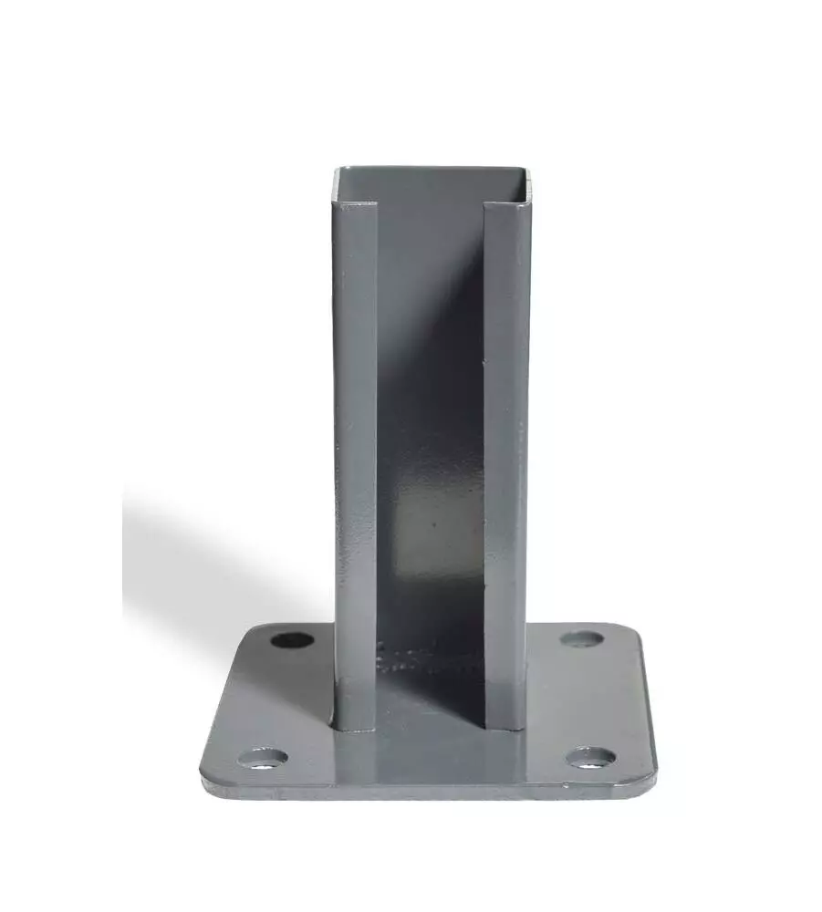 PIASTRA DI FISSAGGIO PER PALO IN METALLO GRIGIO 60X60 CM