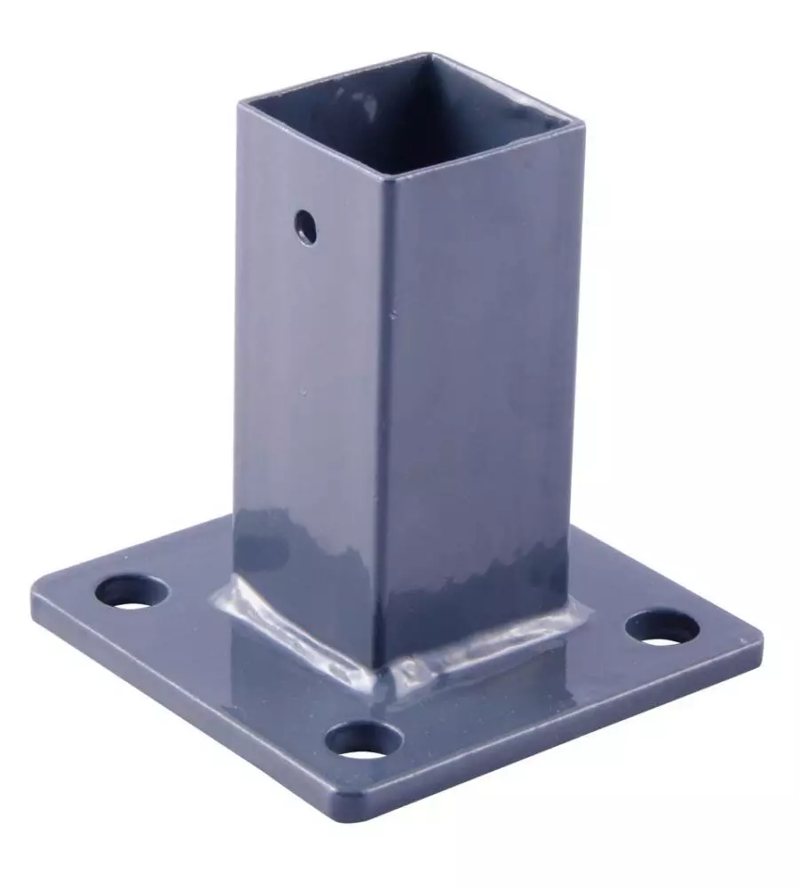 PIASTRA DI FISSAGGIO PER PALO IN METALLO GRIGIO 40X40 CM