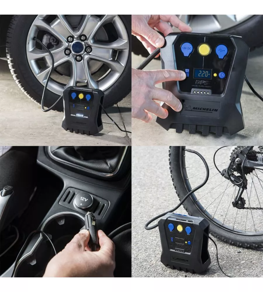 MINI COMPRESSORE DIGITALE 12V 7 BAR MICHELIN
