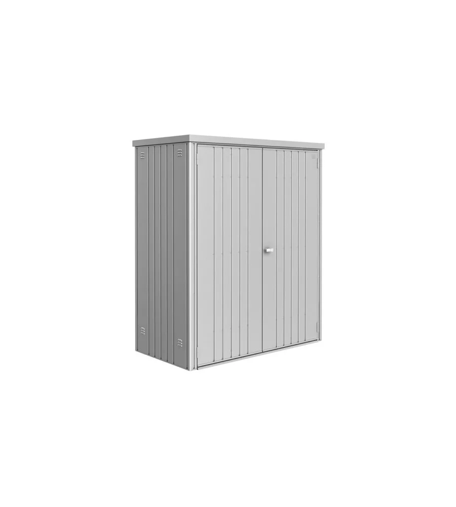 ARMADIO PER ATTREZZI BIOHORT "MISURA 150" ARGENTO METALLIZZATO 155X83X182,5 CM - 34010