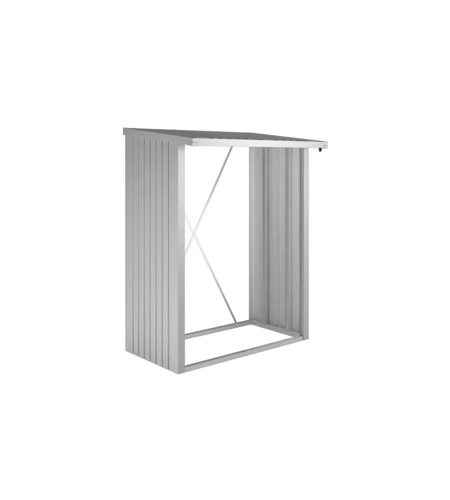 LEGNAIA BIOHORT "WOODSTOCK 150" IN ACCIAIO ZINCATO ARGENTO METALLIZZATO, 157X102X199 CM - 35010