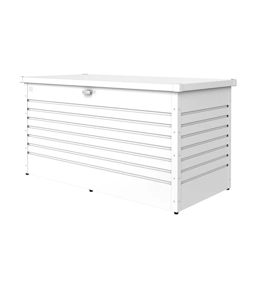 BAULE DA ESTERNO IMPERMEABILE BIOHORT "160" IN ACCIAIO ZINCATO BIANCO 830 LT 160X79X83 CM - COD. 61060