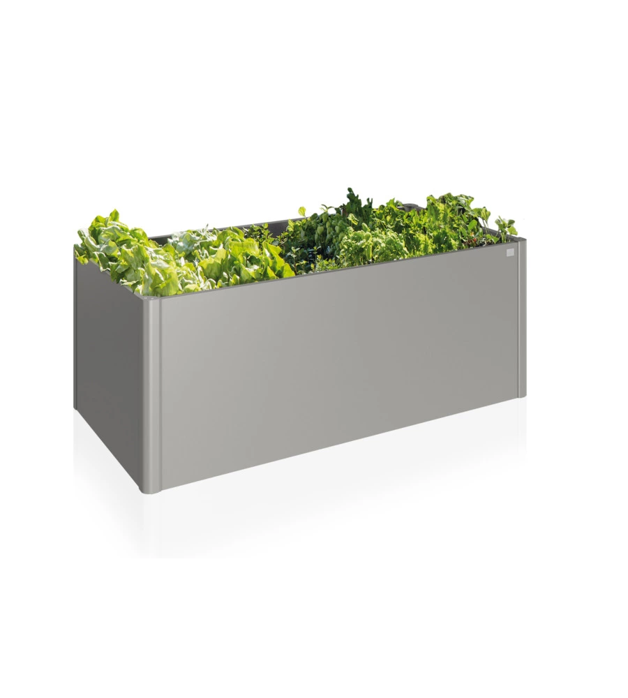 AIUOLA RIALZATA 2X1 GRIGIO QUARZO METALLIZZATO - BIOHORT. 68015