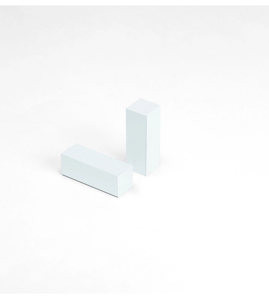 Set per angolo battiscopa rettangolare bianco 22x22x62 mm